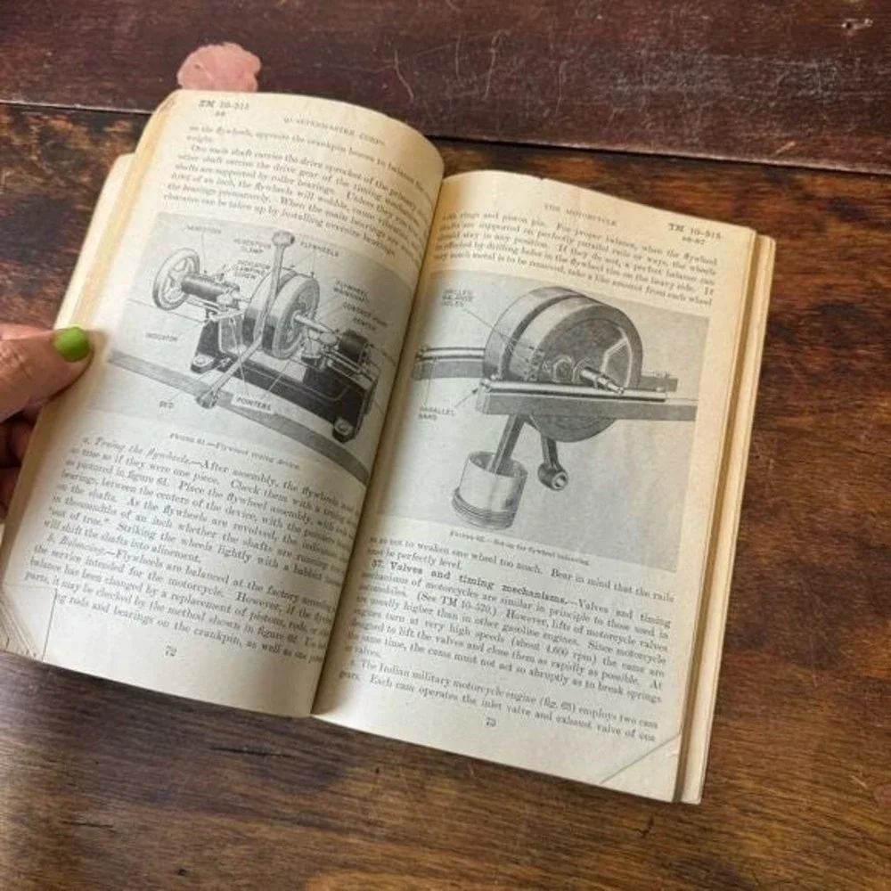 1942‎ TM 10-515 Motorcyle US Military Manual Harley Davidson Indian motorcycle